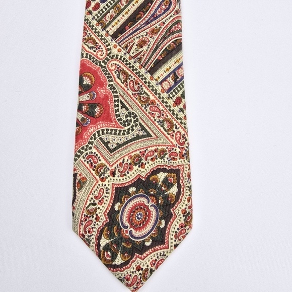 Vintage Polo by Ralph Lauren Hand Made Neck Tie Bold Paisley Made In USA - Picture 3 of 7